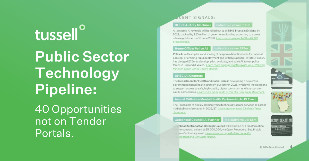 Public sector tech pipeline: 40 opportunities not on tender portals.